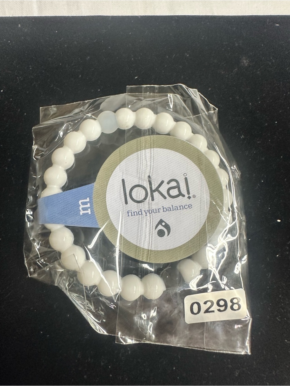 Lokai White Beaded Balance Bracelet with Tag